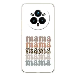 Чехлы для мамы на Realme 14 Pro Plus (Текстовый коллаж мама)