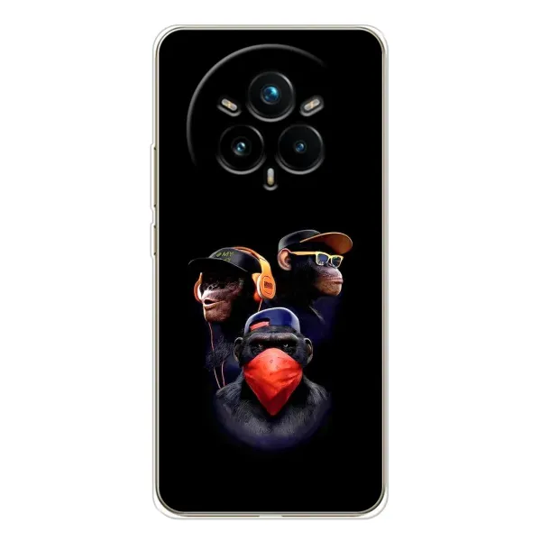 Чохол з принтом «Три мавпи» для Realme 14 Pro Plus