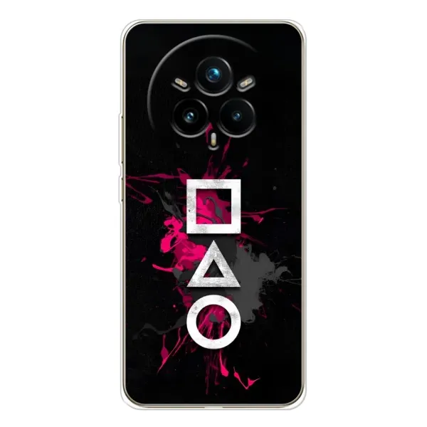Чохол з принтом «Символи Гра кальмара» для Realme 14 Pro Plus Чохол з принтом «Символи Гра кальмара» для Realme 14 Pro Plus