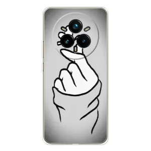 Чохол з принтом для Realme 14 Pro Plus (AlphaPrint - Знак сердечка) (Значок Love)