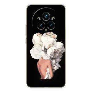 Чехлы (ART) Цветы на Realme 14 Pro (VPrint) (Белые цветы)