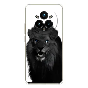 Чехлы с картинками животных Realme 14 Pro (Черный ЛЕВ)