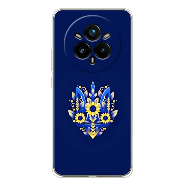 Чехол с принтом «Цветочный Герб» для Realme 14 Pro 5G
