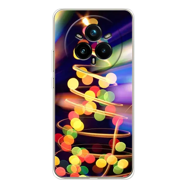 Чехол с принтом «Елка с гирлянд» для Realme 14 Pro 5G Чехол с принтом «Елка с гирлянд» для Realme 14 Pro 5G