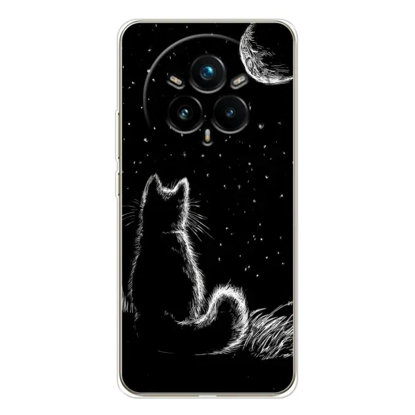 Чехол с принтом «Котик и луна» для Realme 14 Pro 5G