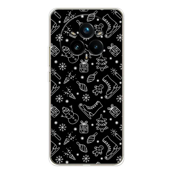 Чехол с принтом «Новогодний фон» для Realme 14 Pro 5G