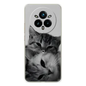 Чехол с рисунком кот на Realme 14 Pro (Пара котов)