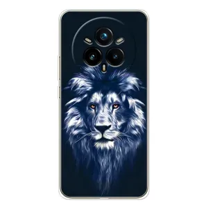 Чехол со Львом для Realme 14 Pro (VPrint) (Синий Лев)