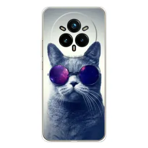 Чехол с принтом для Realme 14 Pro (AlphaPrint) Модные коты (Стильный кот)