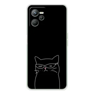 Чехол с рисунком кот на Realme 14 (Равнодушный кот)