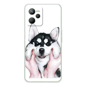 Чехлы с собаками для Realme 14 (VPrint) (Довольный Хаски)