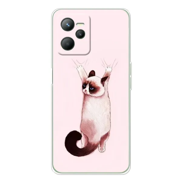 Чехол с принтом «Котик падает» для Realme 14