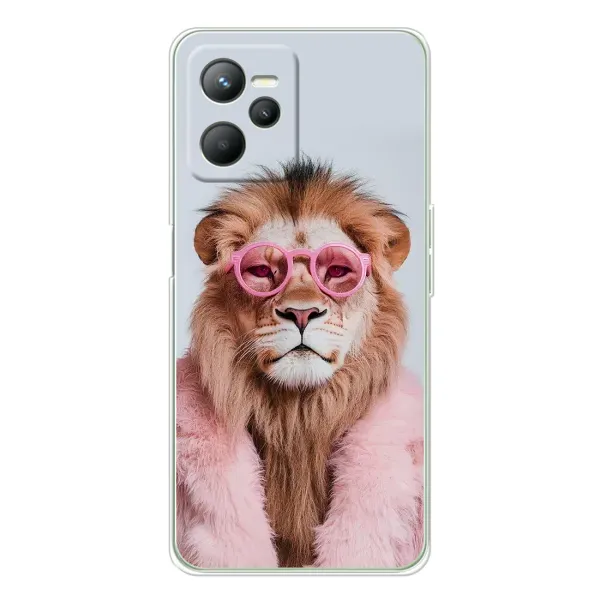 Чехол с принтом «Лев в очках» для Realme 14