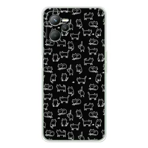 Чехол с принтом для Realme 14 (AlphaPrint) Модные коты (Меленькие котики)