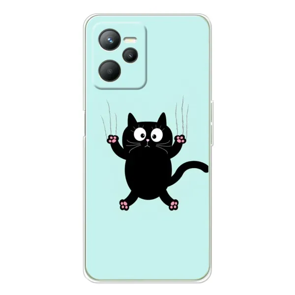 Чехол с принтом «Падающий кот» для Realme 14