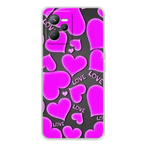 Чехлы для любимой на Реалми 14 (VPrint) (Pink hearts)