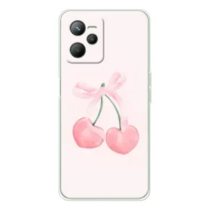 Чехол с розовым рисунком для Realme 14 (Розовые вишни)