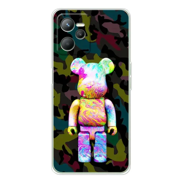 Чехол с принтом «Яркий Bearbrick» для Realme 14