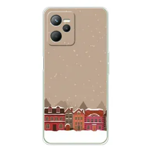 Новогодние, Праздничные Чехлы для Realme 14 - 2024 год (Зимний город)