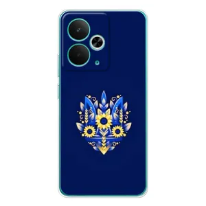 Чохли для Realme 14T Укр. Символіка (AlphaPrint) (Квітковий Герб)