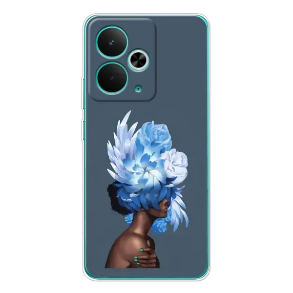 Чохол з принтом «Квіти на голові» для Realme 14T