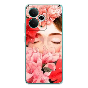 Чехлы (ART) Цветы на Realme 14T (VPrint) (Очі в квітах)
