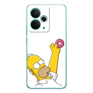 Чjхол з Сімпсонами для Realme 14T (VPrint) (Гомер з пончиком)