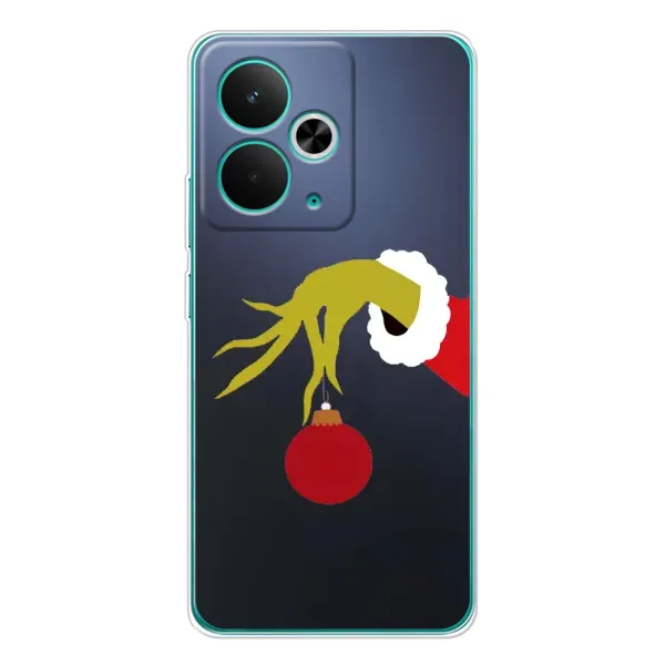 Чехол с принтом «Гринч с игрушкой» для Realme 14T