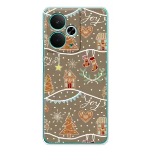 Новогодние, Праздничные Чехлы для Realme 14T - 2024 год (Новогодние пряники)