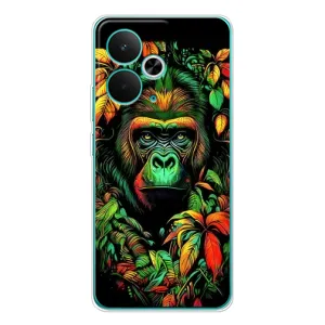 Чехол с Обезьянами Realme 14T - (AlphaPrint) (Обезьяна в тропиках)