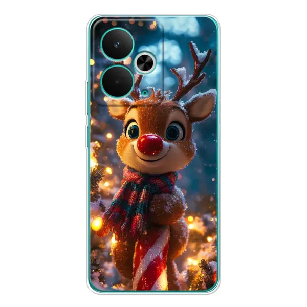 Чехол с принтом «Олень с шарфом» для Realme 14T Чехол с принтом «Олень с шарфом» для Realme 14T