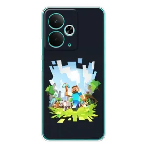 Чохол Майнкрафт на Realme 14T (AlphaPrint) Minecraft (персонажі Minecraft)
