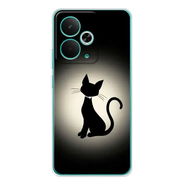 Чохол з принтом «Силует котика» для Realme 14T