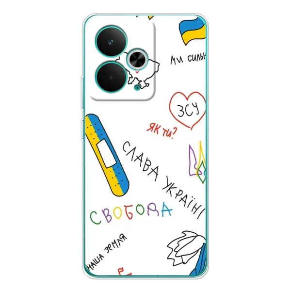 Чохол з принтом «Стикер» для Realme 14T Чохол з принтом «Стикер» для Realme 14T