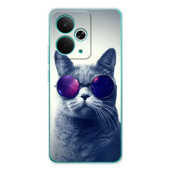 Чохол з принтом «Стильний кіт» для Realme 14T