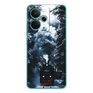 Новогодние, Праздничные Чехлы для Realme 14T - 2024 год (Зимний поезд)
