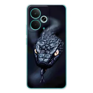 Чехол с картинкой «Хищники» для Realme 14T (Черная змея)
