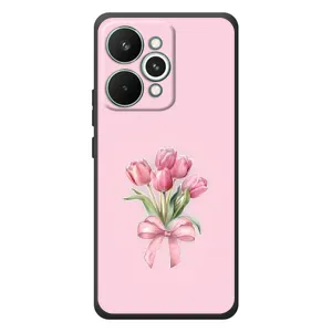 Чехол с розовым рисунком для RealMe 15 Pro (Букет цветов)