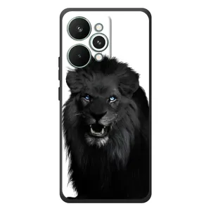 Чехлы с картинками животных RealMe 15 Pro (Черный ЛЕВ)