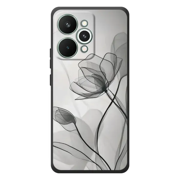 Чохол з принтом «Чорні квіти» для Realme 15 Pro Чохол з принтом «Чорні квіти» для Realme 15 Pro