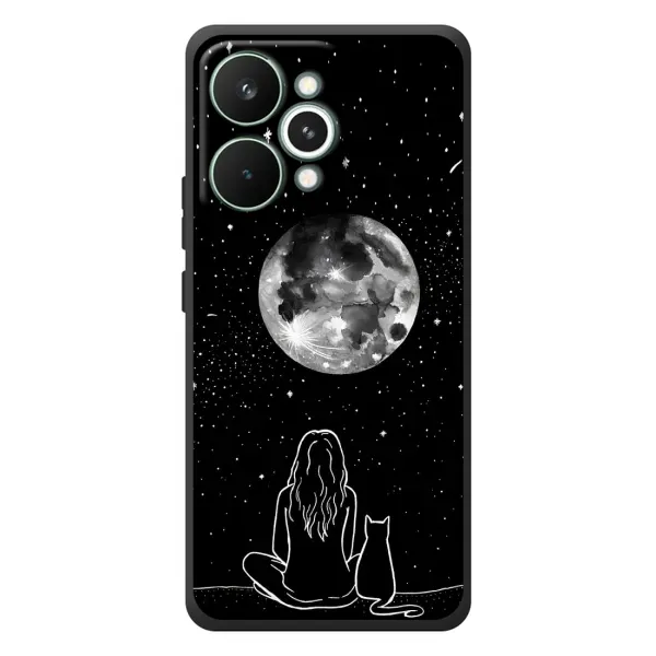 Чехол с принтом «Девушка с котом» для Realme 15 Pro