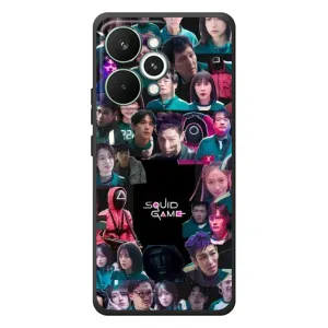 Чехол Гра в кальмара для RealMe 15 Pro (Коллаж Игра кальмара)