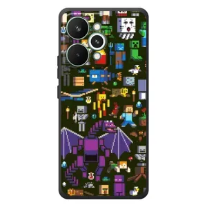 Чохол Майнкрафт на RealMe 15 Pro (AlphaPrint) Minecraft (Колаж Майнкрафт)