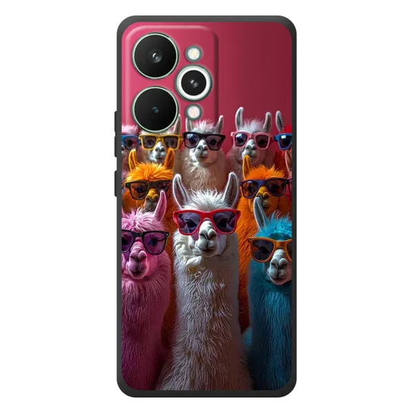Чехол с принтом «Ламы в очках» для Realme 15 Pro