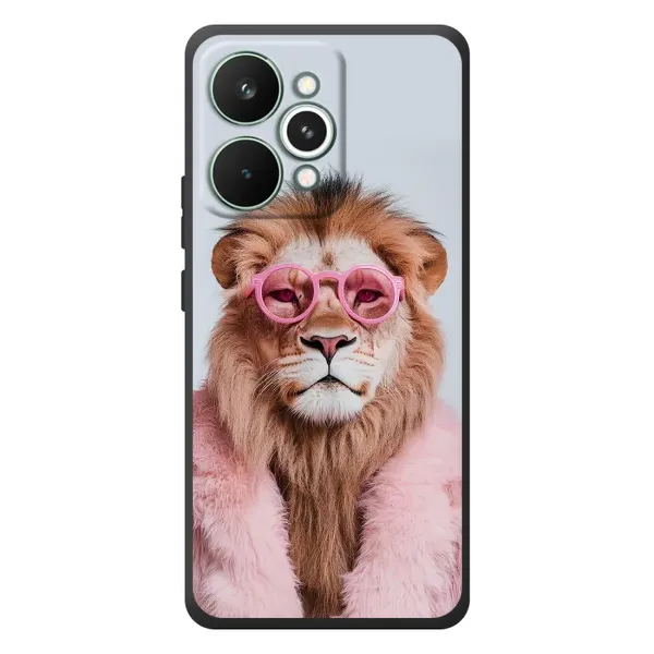 Чехол с принтом «Лев в очках» для Realme 15 Pro