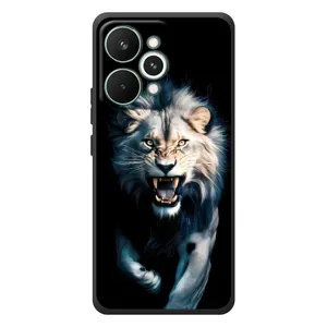 Чехол с картинкой «Хищники» для RealMe 15 Pro (Лев в темноте)