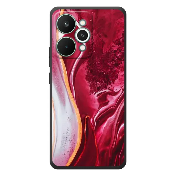 Чохол з принтом «Мрамор червоний» для Realme 15 Pro