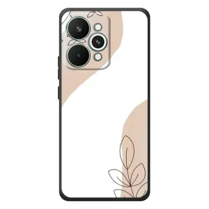 Силконовий чохол з принтом в квітах на RealMe 15 Pro (Нюдова гілочка абстракція)