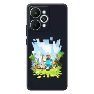 Чохол Майнкрафт на RealMe 15 Pro (AlphaPrint) Minecraft (персонажі Minecraft)