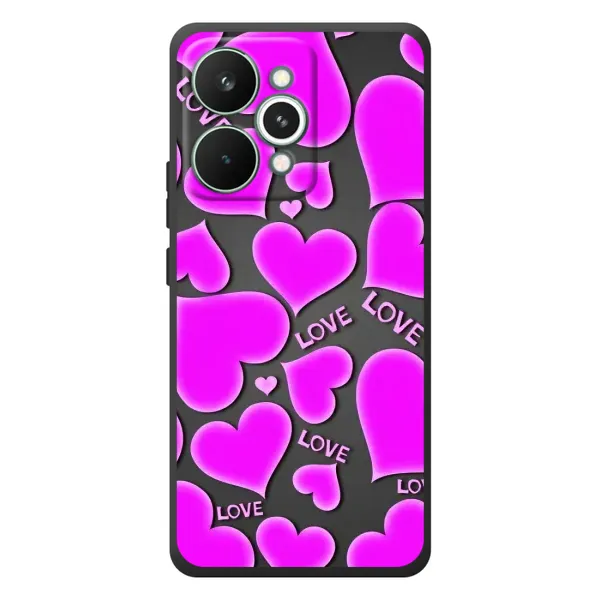 Чехол с принтом «Pink hearts» для Realme 15 Pro Чехол с принтом «Pink hearts» для Realme 15 Pro